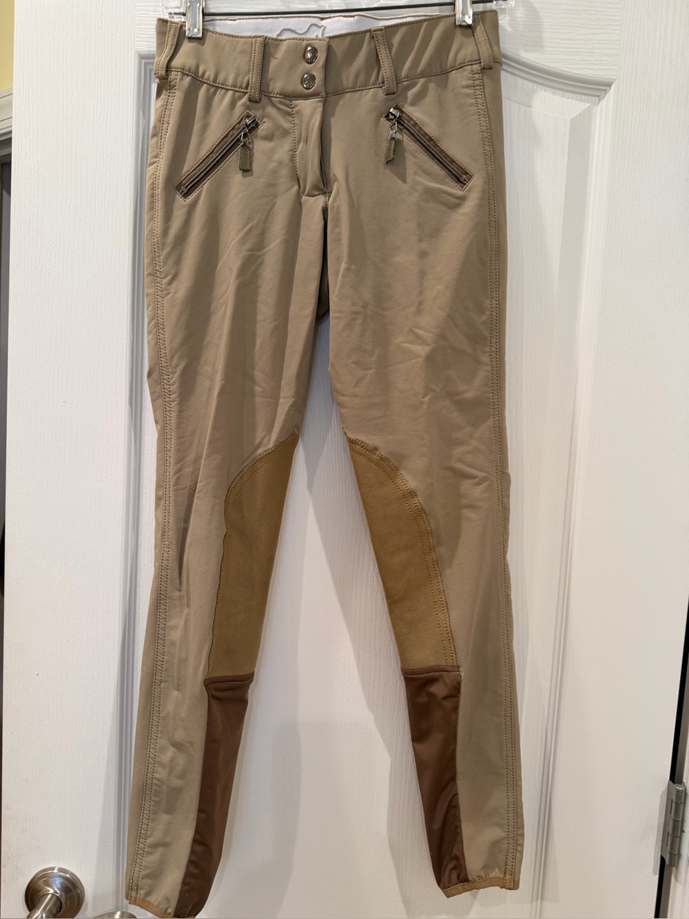 Goode Rider Tan Equestrian-Style Riding Pants